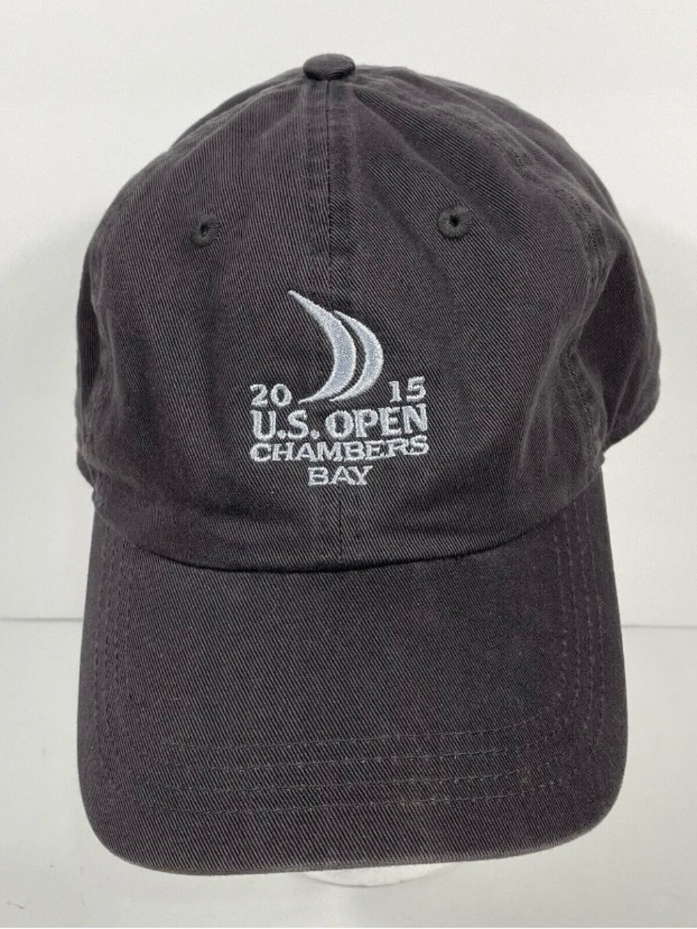 2015 U.S. Open Chamber Bay Gray Embroidered Baseball Hat Cap
